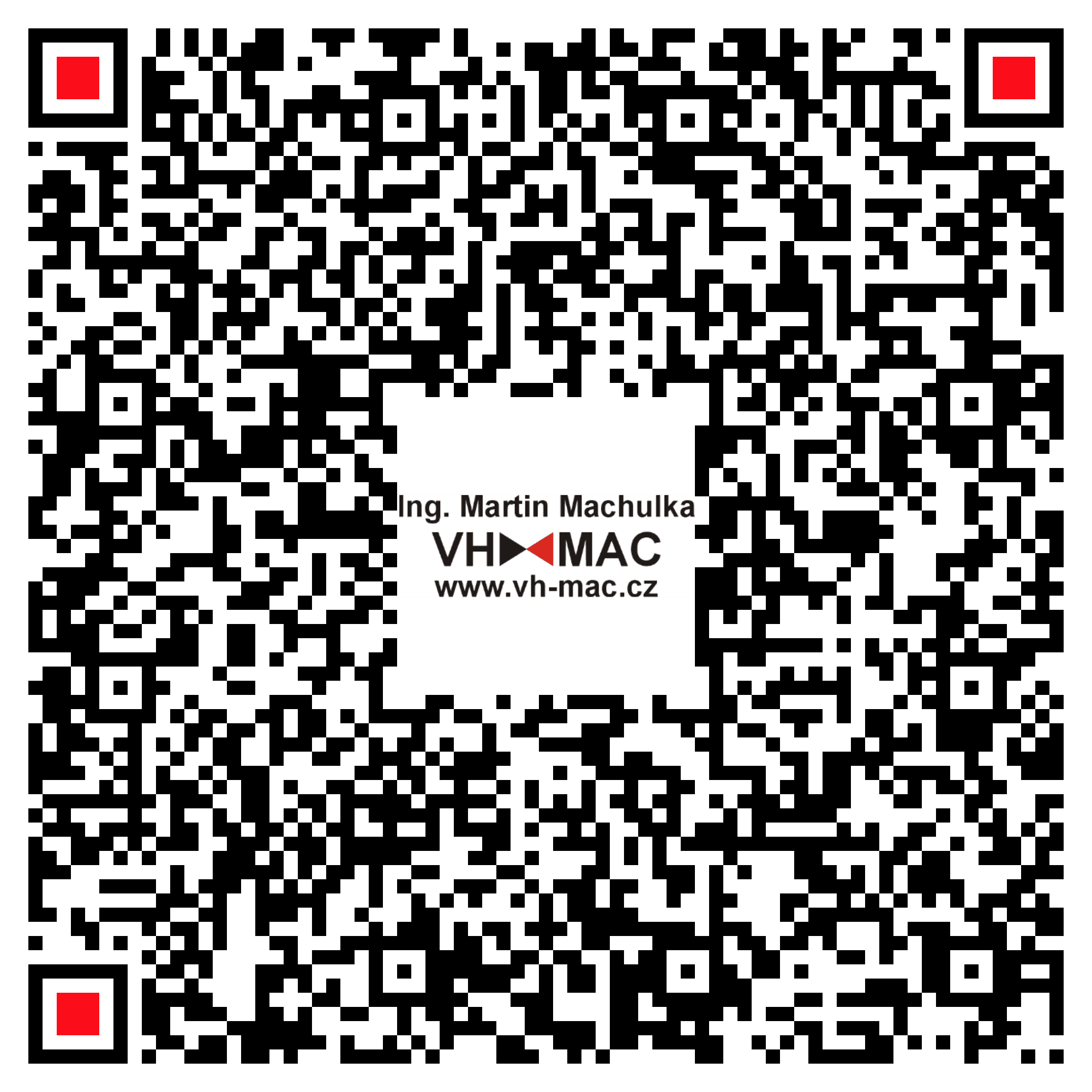 QR vizitka — Ing. Martin Machulka